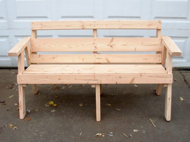 Front view of a 5' Commercial quality eco-friendly Outdoor Park Bench.